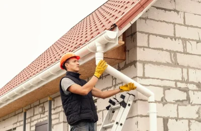 Pose et remplacement de gouttières à Esteville
